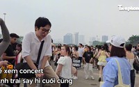 Khán giả trèo rào ở Mỹ Đình để vào xem concert Anh trai