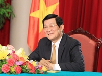 Ảnh Chủ tịch nước Trương Tấn Sang dự tiệc trưa tại Bộ Ngoại giao Mỹ