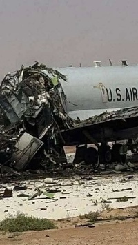 Hình ảnh máy bay do thám Mỹ trị gía gần 500 triệu USD bị Iran tuyên bố phá nát