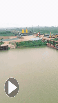 Choáng ngợp công trường “siêu cầu” gần 12.000 tỷ nối Hà Nội - Hưng Yên