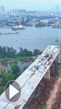 Choáng ngợp công trường cầu dây văng hơn 6.000 tỷ đồng: Cao ngang tòa nhà 40 tầng, kiến trúc cánh buồm