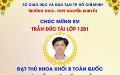 Thủ khoa khối B toàn quốc nói 'không' với luyện thi, học thêm...