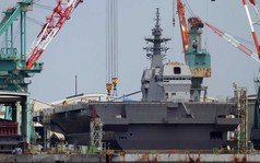 Hình ảnh tàu sân bay Nhật sắp hạ thủy khiến Trung Quốc 'sôi máu'