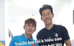 Hai tuần sau ASIAD 2018, Minh Vương khoe ảnh chụp cùng thần tượng Son Heung-min