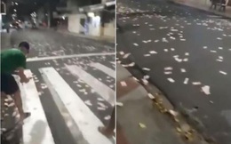 Cướp ngân hàng như trong phim ở Brazil, tiền rải đầy đường