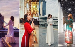 "Ông chồng quốc dân" đưa vợ đi khắp thế gian, chụp ảnh áo dài đẹp mê hồn