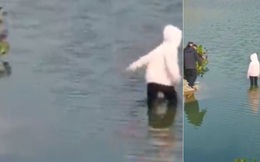 Thiếu nữ lội xuống sông tự tử, 5 cảnh sát có mặt và cảnh tượng khó tin xuất hiện khiến dân mạng tranh cãi