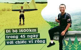 45 ngày đi bộ xuyên Việt với 0 đồng, chàng trai vừa xin ăn, làm thuê vừa quyên góp 127 triệu cho người nghèo