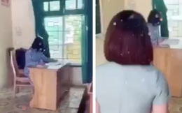 Thấy có giáo viên lạ dạy thay mình, cô giáo ớ người không biết là ai, đến khi hỏi thì phát hiện ra trò đùa bá đạo của đám học trò