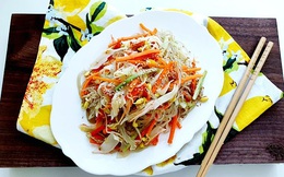 Đau đầu vì bữa trưa giảm cân, làm ngay món miến trộn giòn ngon, mát lành