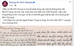 Bức thư tay của cụ bà gửi Đường Lên Đỉnh Olympia: Là fan cứng của chương trình, bà ngoại của cựu thí sinh