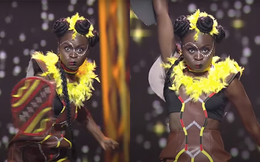 Hoa hậu Angola: Lăn lê trên sân khấu, trợn trừng mắt và giậm chân đầy mạnh mẽ
