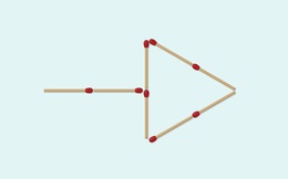 Thách thức trí não 5 giây: Đố bạn di chuyển 4 que diêm để xếp thành 2 hình tam giác