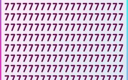 Thách thức thị giác: Trong 3 giây, bạn hãy tìm nhanh chữ số khác giữa “biển” số 7