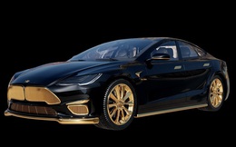 Xe điện Tesla mạ vàng 24K, siêu phẩm đắt nhất thế giới