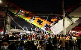 Khoảnh khắc cầu metro ở Mexico đổ sập xuồng đường, gần 100 người thương vong