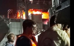 Cháy tàu huấn luyện của Hải quân Iran trên Vịnh Oman