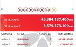 Cùng trúng Jackpot 2, người chơi ở Hà Nội và Bình Dương phải ‘cưa đôi’ tiền tỷ Vietlott