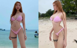 Elly Trần đăng ảnh bikini nóng bỏng, để lộ hình xăm ở vị trí gợi cảm