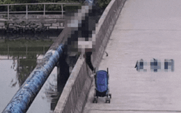 Phát hiện em bé bên trong xe đẩy ở bên cầu, người đàn ông đến xem rồi vội nhảy xuống nước và tình huống thót tim ngay sau đó