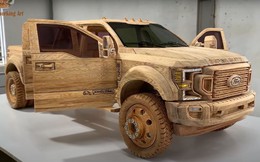 Ngắm siêu bán tải Ford F-450 Super Duty bằng gỗ cực tinh xảo