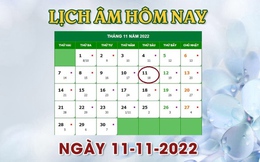 Lịch âm 11/11 - tra cứu lịch âm hôm nay thứ 6 ngày 11/11/2022
