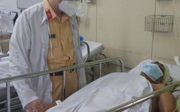 Thiếu tá CSGT bị người vi phạm tông chấn thương sọ não, gãy xương hàm