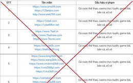 Công bố 98 website có dấu hiệu vi phạm pháp luật, liên quan đến cá độ
