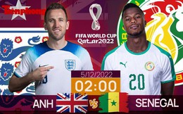 World Cup 2022: Tương quan trước trận Anh - Senegal, 2 giờ 5/12