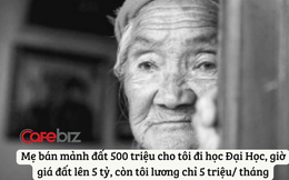 Mẹ bán mảnh đất 500 triệu đồng cho tôi học Đại Học, giờ giá đất là 5 tỷ, tôi lương 5 triệu