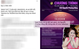 Ngay trước khi bị bắt tạm giam, bà Nguyễn Phương Hằng vẫn thông báo tổ chức talkshow