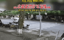 Tài xế ô tô bẻ lái siêu đỉnh, cứu bé gái thoát chết trong gang tấc