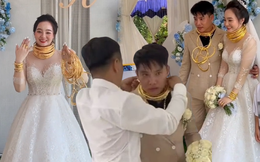 Chú rể Bình Phước "phụ" cô dâu đeo 40 cây vàng trong ngày cưới, tiết lộ gia thế gây choáng