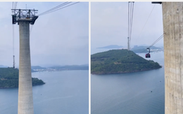 Cảnh nhìn từ cáp treo vượt biển dài nhất thế giới ở Phú Quốc khiến du khách kinh ngạc