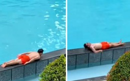 Đến bể bơi nhưng không bơi, anh chàng làm hành động khiến dân tình tò mò: Nó lạ lắm...