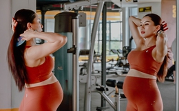 Hot gymmer mang thai 8 tháng vẫn tập luyện mỗi ngày: 'Bà bầu ngồi yên một chỗ là lỗi thời'