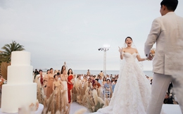 Những hình ảnh đẹp nhất ở hôn lễ có 102 của Minh Hằng và chồng doanh nhân