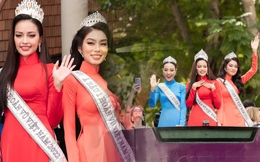 Top 3 Hoa hậu Hoàn vũ Việt Nam diễu hành: Rất đông fan có mặt giữa trưa nắng