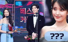 Ngại ngùng nhất lễ trao giải MBC: Lee Jong Suk lỡ lời gọi Yoona là vợ, fan rần rần đòi công bằng cho IU