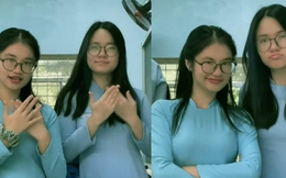 2 nữ sinh trường chuyên mượn nick bạn quay clip TikTok, ai ngờ lên ngay xu hướng vì diện áo dài quá xinh!