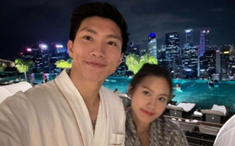 Đoàn Văn Hậu cùng Doãn Hải My tình tứ nơi bể bơi vô cực lớn nhất thế giới, tiếp tục có hành động chứng minh độ "cuồng" vợ