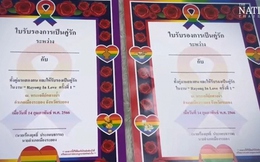 Các cặp đôi LGBT được đăng ký kết hôn tại tỉnh Rayong (Thái Lan) nhân dịp Valentine