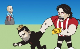 Biếm họa 24h: HLV Pep Guardiola cổ vũ cuồng nhiệt cho Brentford