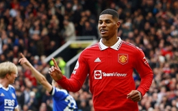 Rashford ghi cú đúp, Man Utd thắng đậm Leicester