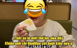 Cô gái thắc mắc về kiểu bổ bưởi "độc lạ" ở Haidilao: Cắt cả vỏ như miếng cam, còn nguyên phần cùi dày