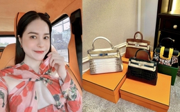 Bị nghi mua túi Hermès cá sấu bạch tạng dởm, Đoàn Di Băng tung ngay bằng chứng, khoe chồng bỏ 8 tỷ mua vui cho mình