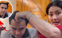 Khán giả giật mình, Quyền Linh sửng sốt vì bị Ngọc Lan cạo tóc ngay trước giờ lên sóng