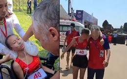 VĐV Marathon Việt Nam ngất xỉu, phải thở oxy khi về đích ở SEA Games 32