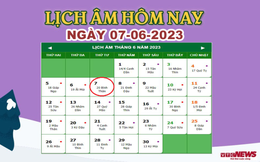 Lịch âm 7/6 – Âm lịch hôm nay 7/6 chính xác nhất - lịch vạn niên 7/6/2023