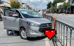 Đằng sau những bức ảnh TNGT: Đâm vào dải phân cách, Toyota Innova gãy càng trước